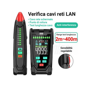Tester Lan Professionale con Verifica e Misurazione Cavi