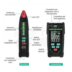 Tester Lan Professionale con Verifica e Misurazione Cavi