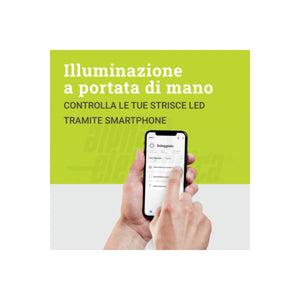Dimmer LED Controller RGBW 12/24V WIFI 12A 4 Canali App e Pulsante