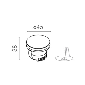 Faretti a Led a Incasso 3W Luce Indiretta Luce Naturale