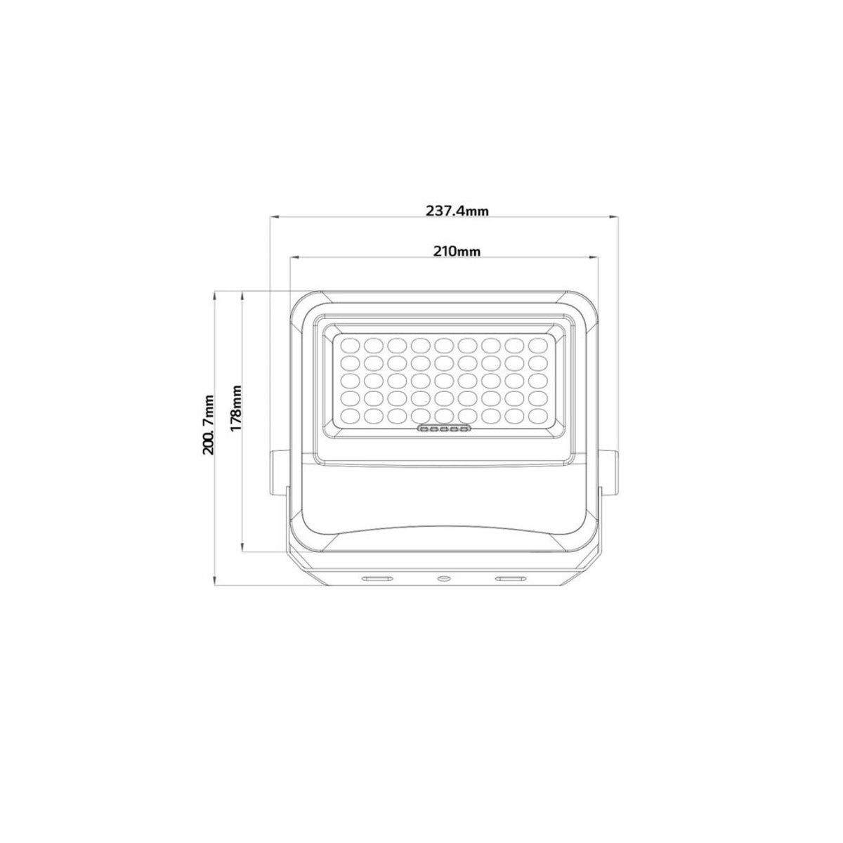 Led Light with Photovoltaic Solar Panel Solar Pro 100 2000 Lumen for Outdoor IP65