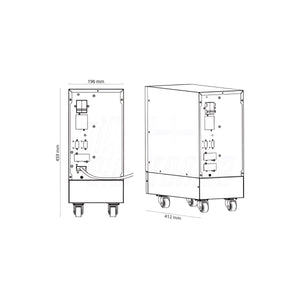 Modulo Batterie Esterno 240V 9Ah 2160Wh per Gruppo di Continuità KUPST10000
