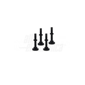 Kit 4 Piedini Regolabili Neri per Armadio Rack