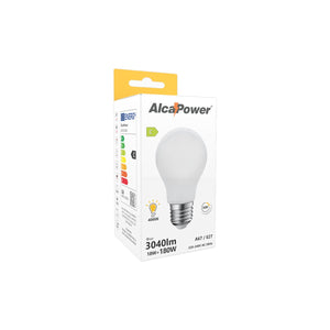 Lampadina LED a filamento E27 in vetro bianco montata su lampadario a vista, luce diffusa senza filamenti visibili