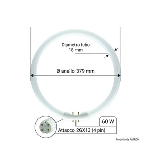 Neon Circolare T5 60W 2GX13 Ø379 mm