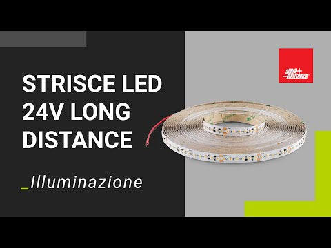 Strisce Led 24V Dimmerabile 15mt Long distance Professionale 15W/m Luce Calda