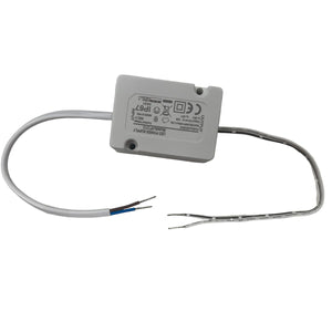 Alimentatore 12V 1A stabilizzato stagno IP67 12W per videosorveglianza per pozzetto 503, colore bianco