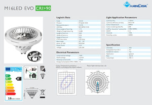 AR111 Led GU10 16W Luce Calda 3000K 1120 Lumen Fascio Regolabile