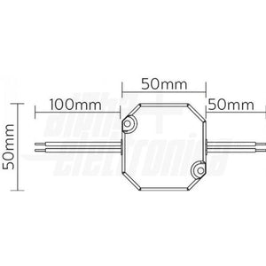 Alimentatore 24V 0.5A per lampade strisce led impermeabile stagno IP67 12W incasso a pozzetto 503
