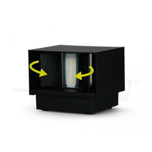 Applique Up Down da parete Led 10W con fasci regolabili IP65 esterno/interno luce naturale corpo nero