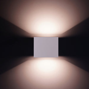 Applique Up Down da parete Led 10W con fasci regolabili IP65 esterno/interno luce calda, corpo grigio