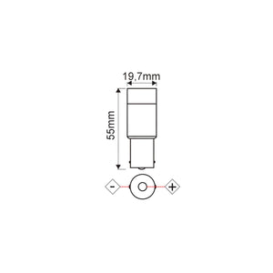 BA15S Led lampadina 2W 10-30VDC 24VAC Luce Fredda 6500K