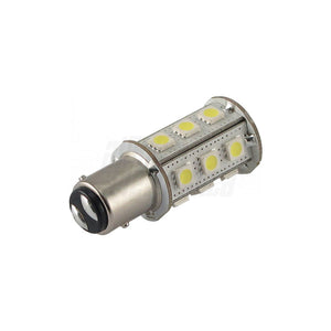 BAY15D Led Lampadina Baionetta Nautica Imbarcazioni 2W 12V (10-30Vdc) Fredda