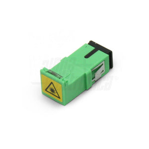 Bussola da pannello - adattatore fibra ottica simplex SC-APC/SC-APC - flangia corta senza fori - con sportellino di protezione