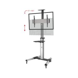Carrello Porta TV Con Ruote Telescopico da 37 - 70 Pollici, Mensola + Supporto Videoproiettore