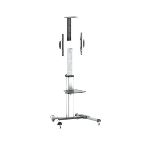 Carrello Porta TV Con Ruote Telescopico da 37 - 70 Pollici, Mensola + Supporto Videoproiettore
