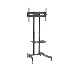Carrello telescopico da pavimento con mensola in vetro per tv 37 - 70 pollici, mobile con ruote - Oniroview