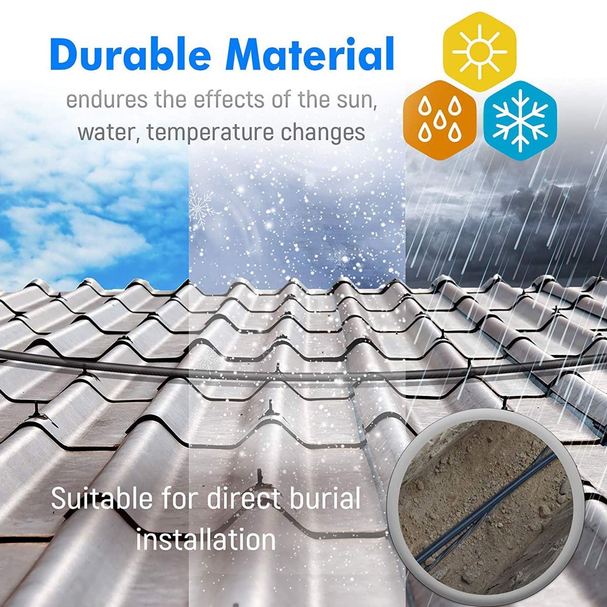 Shielded Lan Cat 6 Cable for External S / FTP LDPE Sheath, Black Color