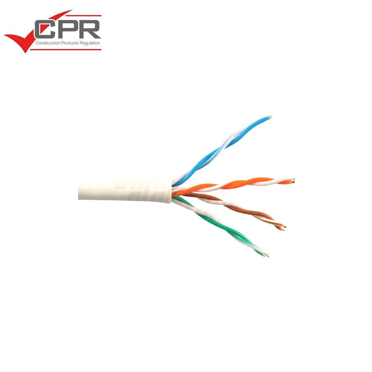 Cavo matassa 305mt ethernet Cat.5e U/UTP colore bianco conduttori rigidi CCA posa fissa