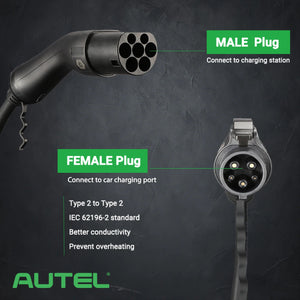 Cavo di Ricarica Tipo 2 per Auto Elettrihe 5mt 32A 7KW Monofase