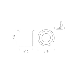 Faretto Led Incasso Cartongesso Dimmerabile Tondo 12V 0.3W per Cielo Stellato - Faretto Silver