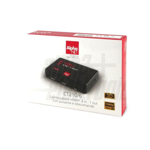 Commutatore switch con telecomando hdmi 4 ingressi - 1 uscita 1080p 60hz, 3D idoneo hdtv, decoder, sky q, blu-ray, xbox, ps4 - Oniroview