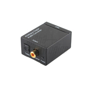 Convertitore di segnale da audio analogico R+L a digitale Toslink e coax attivo con alimentatore - Oniroview