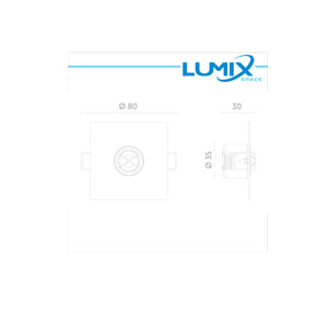 Cornice Ghiera Quadrata per Lampada Emergenza Incasso