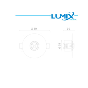 Cornice Ghiera Rotonda per Lampada Emergenza Incasso