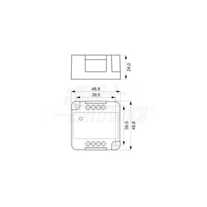 Dimmer per Strisca Led Monocolore 12V 24V 10A da Scatola 503 Comando con Pulsante Opto Isolato