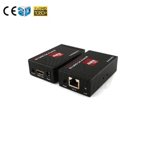 Extender hdmi ethernet 1080p 60mt 3D su cavo cat.5e/6 con ripetitore di telecomando IR attivo con alimentatori - Oniroview