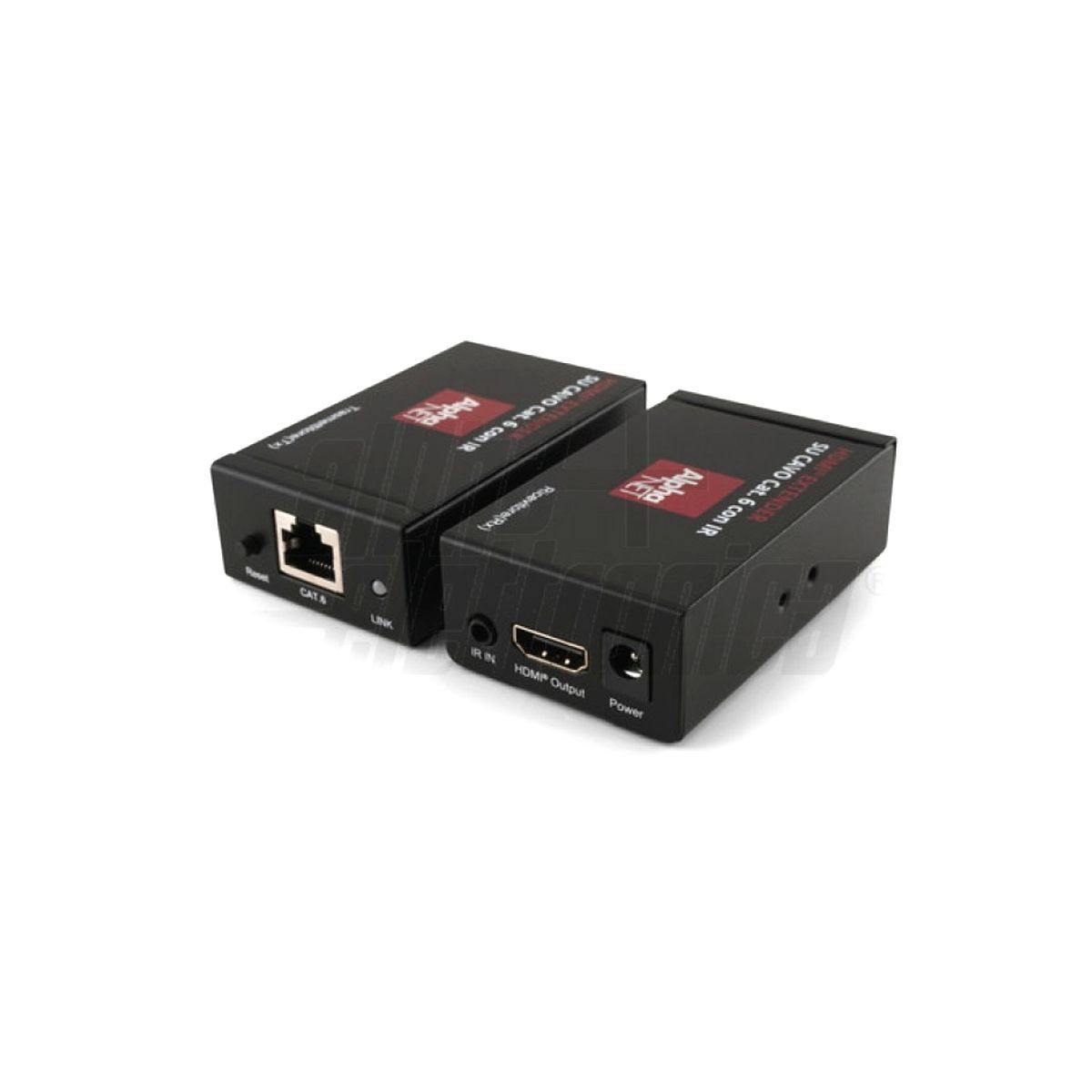 Extender hdmi ethernet 1080p 60mt 3D su cavo cat.5e/6 con ripetitore di telecomando IR attivo con alimentatori - Oniroview