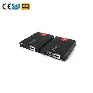 Extender hdmi ethernet 4K HDR 50mt loop out 3D PoE cavo cat.6 con ripetitore telecomando infrarossi