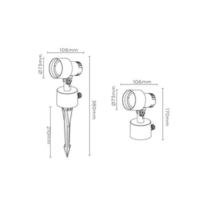 Faretto Giardino Led con Picchetto Led 9W IP65 24° Luce Calda 3000K