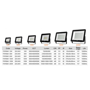 Faro Led Esterno Nero IP65 Luce Naturale 4000K