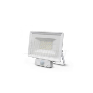 Faro Led Esterno Sensore Movimento PIR Luce Naturale IP65 Slim, Colore Bianco