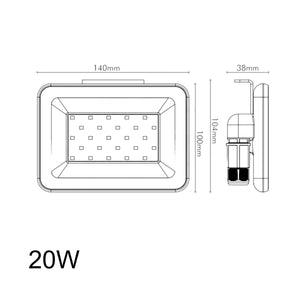 Faro Led Slim da Esterno da Parete IP65 Vetro Temprato 4000K, Grigio