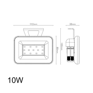 Faro Led Slim da Esterno da Parete IP65 Vetro Temprato 4000K, Grigio
