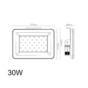 Faro Led Slim da Esterno da Parete IP65 Vetro Temprato 4000K, Grigio