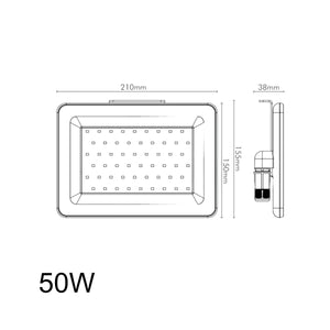 Faro Led Slim da Esterno da Parete IP65 Vetro Temprato 4000K, Grigio