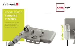 Faro Led Slim da Esterno da Parete IP65 Vetro Temprato 4000K, Grigio