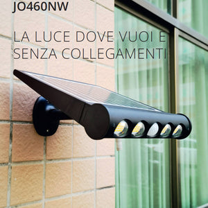 Faro a Led con Pannello Solare Fotovoltaico 8W con Sensore Pir