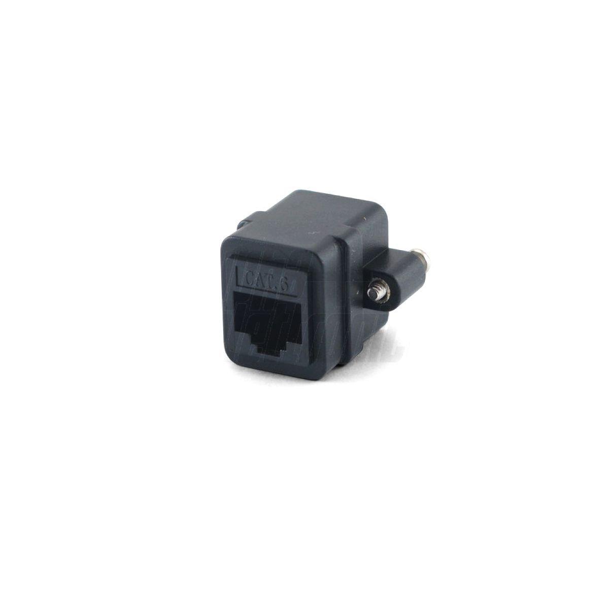 Giunto RJ45 cat.6 frutto keystone pannello UTP con viti colore nero - Oniroview