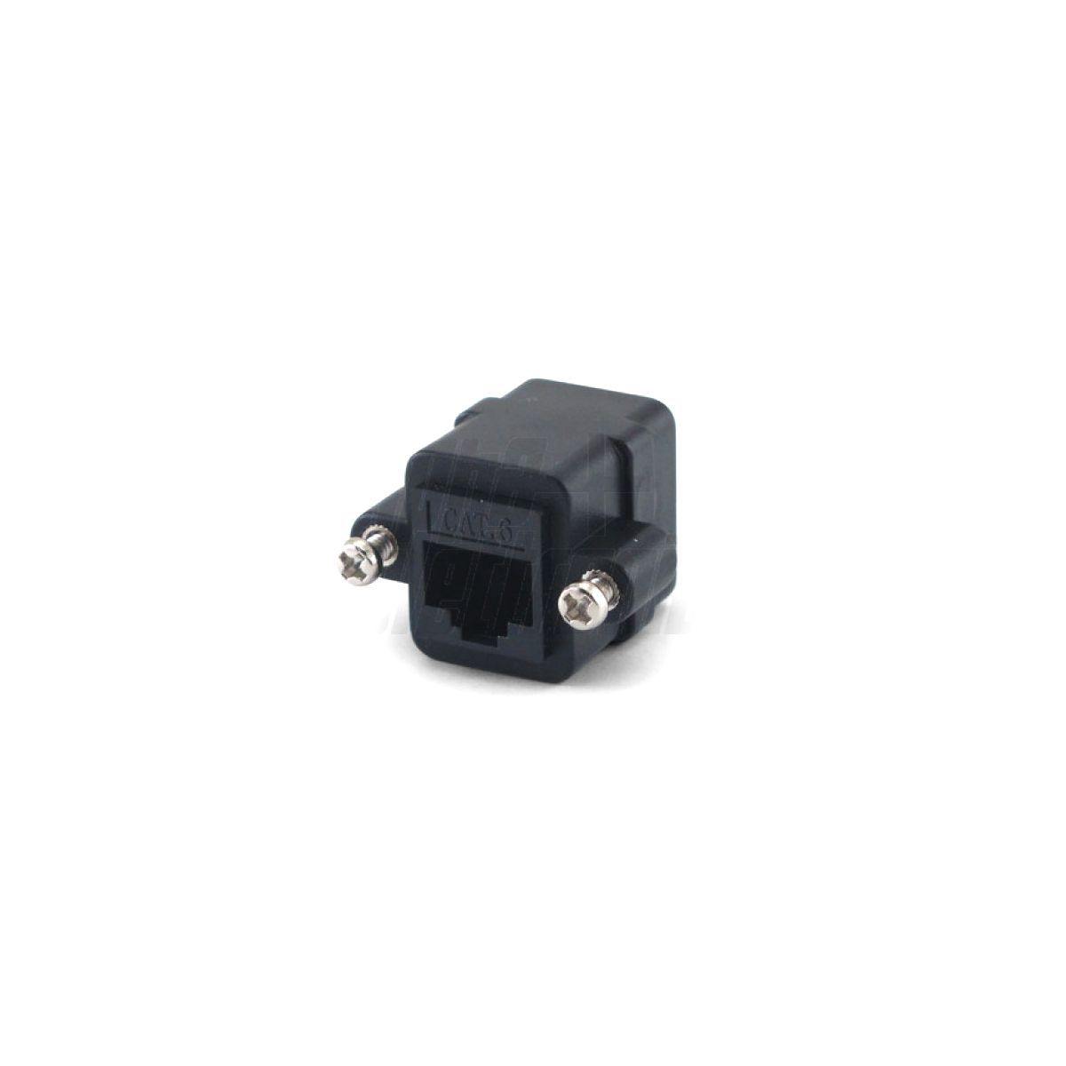 Giunto RJ45 cat.6 frutto keystone pannello UTP con viti colore nero - Oniroview