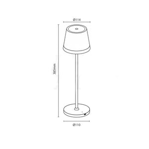 Lampada da Tavolo Ricaricabile Led Senza Fili Salvia Touch Dimmerabile Esterno Interno IP54 2700K