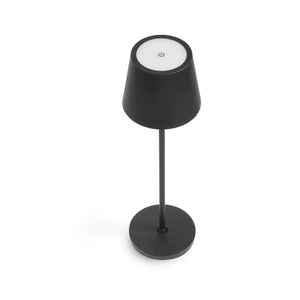 Lampada Led Ricaricabile da Tavolo Nera Touch Dimmerabile Esterno Interno IP54 2700K