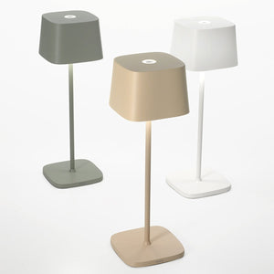 Lampada Led Ricaricabile da Tavolo Ofelia Salvia Touch Dimmerabile Esterno Interno IP54