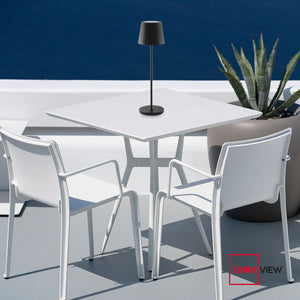 Lampada Led Ricaricabile da Tavolo Nera Touch Dimmerabile Esterno Interno IP54 2700K