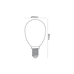 Lampada Led a Filamento Sfera E14 4W Bianco Latte Vetro Calda 2700K