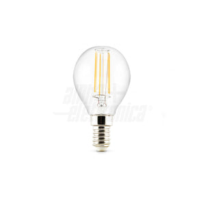 Lampada a filamento led E14 4.5W trasparente tutta vetro luce calda 2700K
